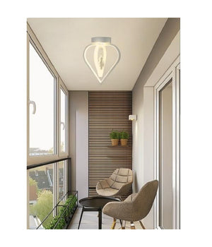 Lampadario Plafoniera A Soffitto 2 Cuori Pendente Luce 6500k 4000k 3000k Pn-01b  -bianco Caldo      -