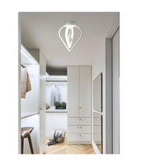 Lampadario Plafoniera A Soffitto 2 Cuori Pendente Luce 6500k 4000k 3000k Pn-01b  -bianco Freddo      -