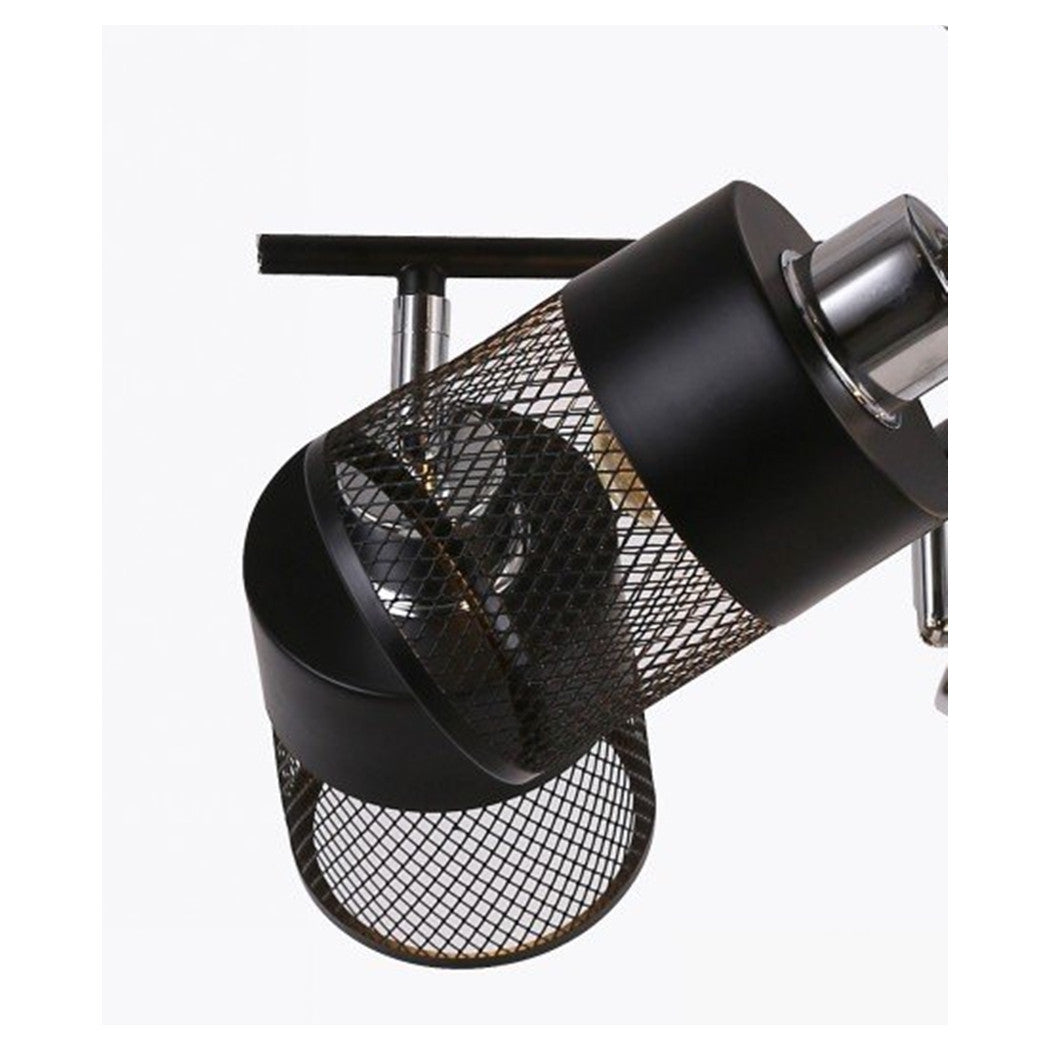 Trade Shop - Lampadario Plafoniera A Soffitto Con 5 Paralumi Lampade Attacco E27 In Metallo 00280         