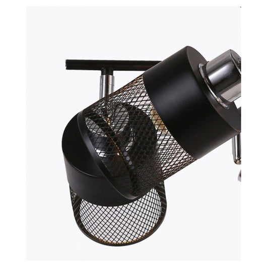 Trade Shop - Lampadario Plafoniera A Soffitto Con 5 Paralumi Lampade Attacco E27 In Metallo 00280         