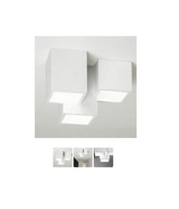 Lampadario Plafoniera Lampada A Soffitto 3 Cubi Gesso Portalampada Gu10 Gs-c06-3         