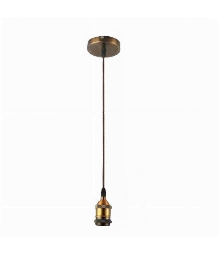 Lampadario Portalampada A Sospensione Per Lampadine E27 Pendente 2 Metri E27-2m  Oro       