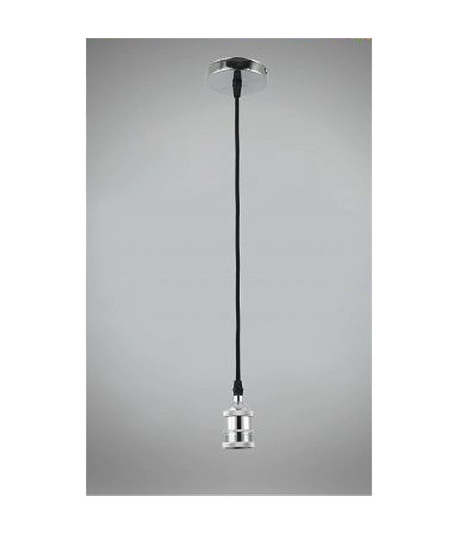 Lampadario Portalampada A Sospensione Per Lampadine E27 Pendente 2 Metri E27-2m  Argento       