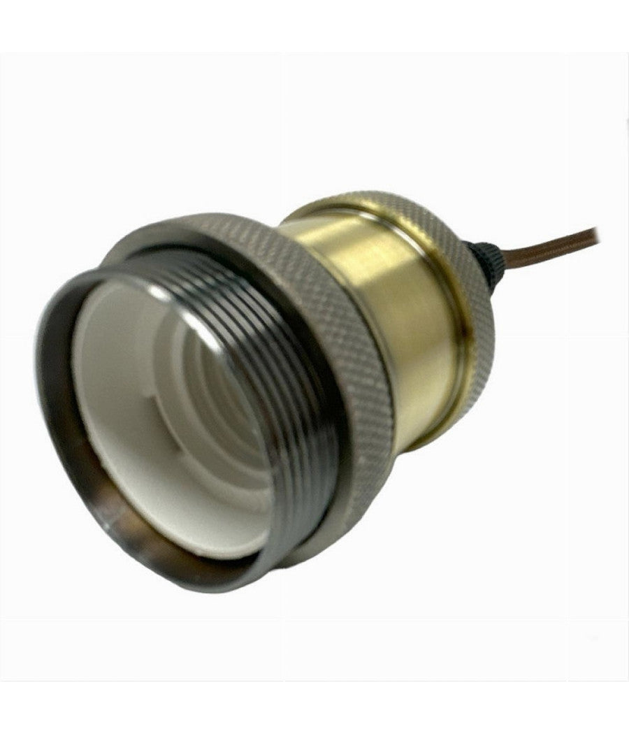 Lampadario Portalampada A Sospensione Vintage Bronzo Per Lampadine E27 2mt E27-2m-v         