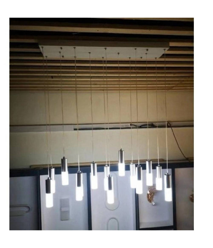 Lampadario Soffitto A Sospensione 14 Cilindri Pendenti Design Moderno 6500k B05         