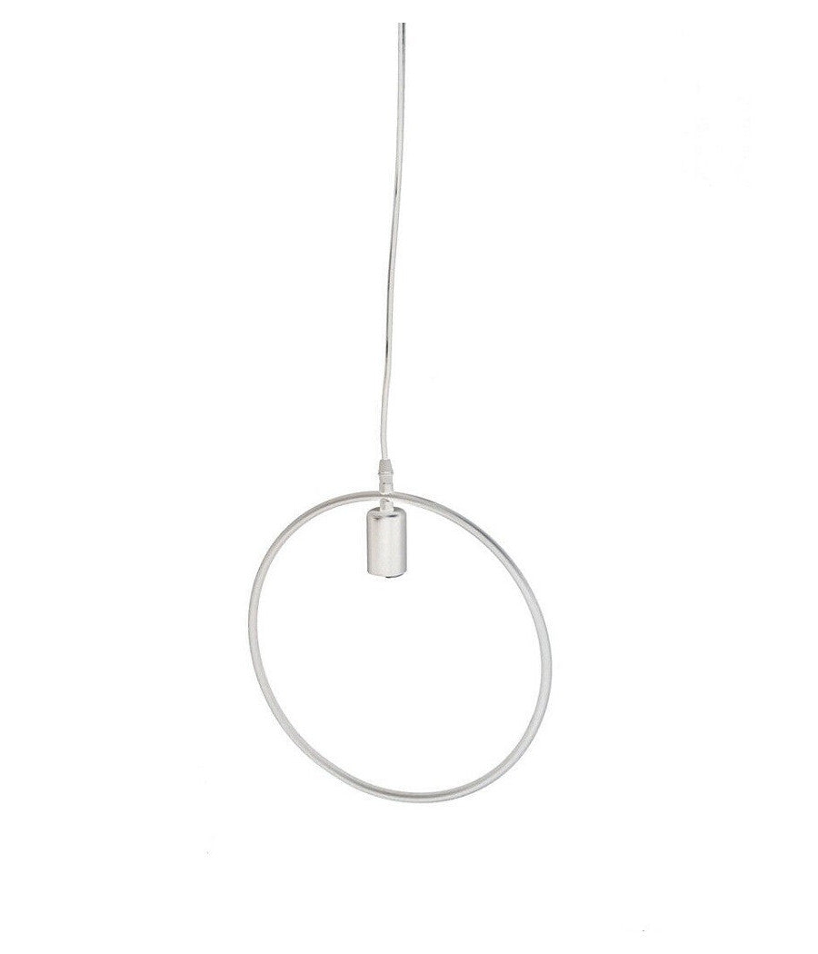 Lampadario Soffitto A Sospensione Pendente Cerchio Portalampada E27 B35-o Bianco         