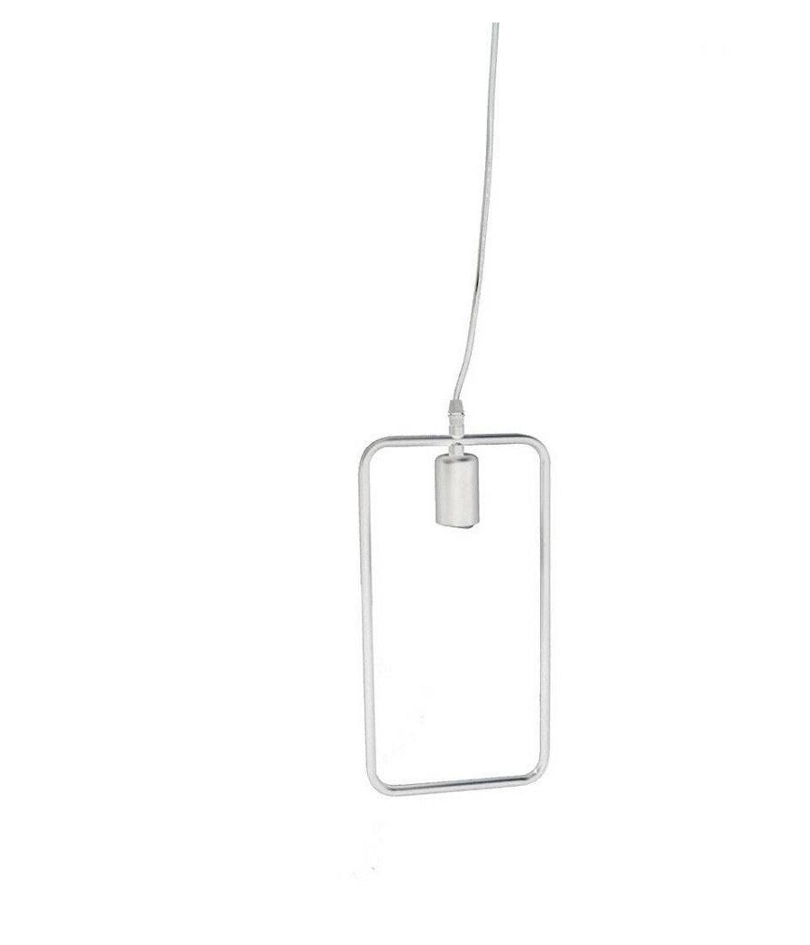 Lampadario Soffitto A Sospensione Rettangolare Lampada Moderna Attacco E27 B35-q  Bianco       