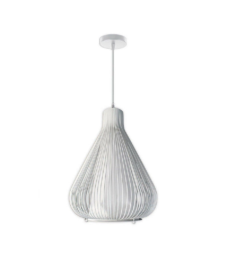 Lampadario Soffitto Attacco E27 Bianco Nero Moderno Sospensione Regolabile B18         