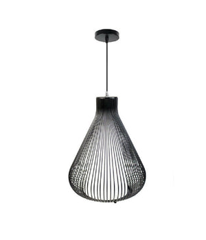 Lampadario Soffitto Attacco E27 Bianco Nero Moderno Sospensione Regolabile B18  Nero       