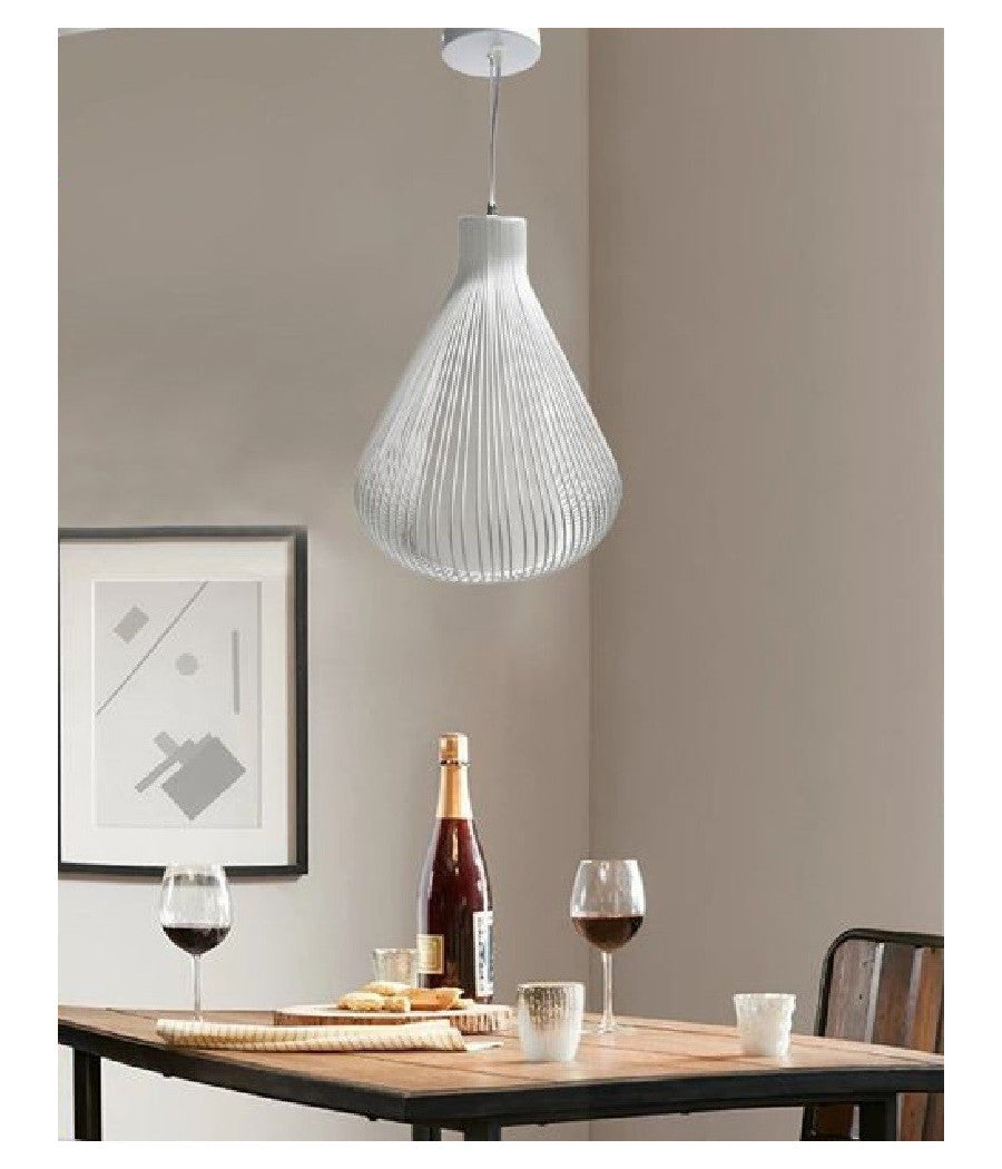 Lampadario Soffitto Attacco E27 Bianco Nero Moderno Sospensione Regolabile B18         