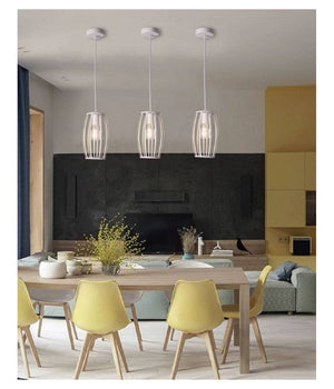 Lampadario Soffitto E27 Di Forma Ovale Nero Bianco Portalampada Sospensione A34         