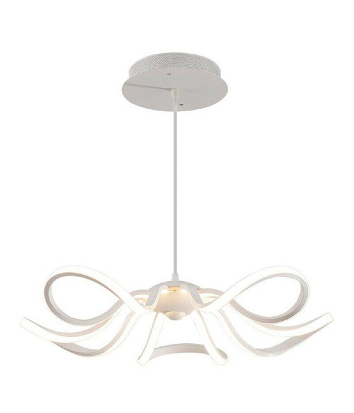 Lampadario Soffitto Led 45w Fiore Moderno Lampada Luce Fredda Calda Naturale B38  -bianco Caldo      -