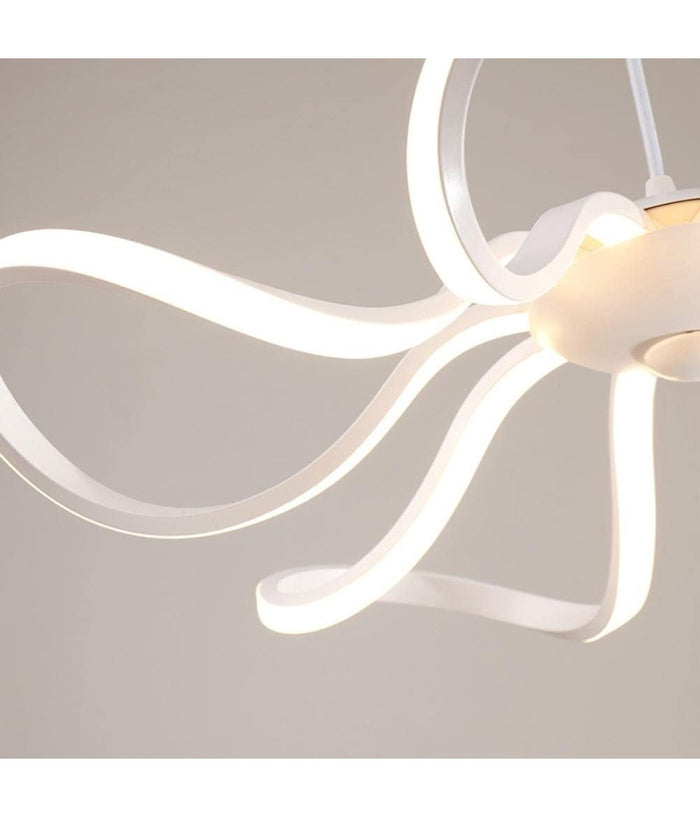 Lampadario Soffitto Led 45w Fiore Moderno Lampada Luce Fredda Calda Naturale B38         