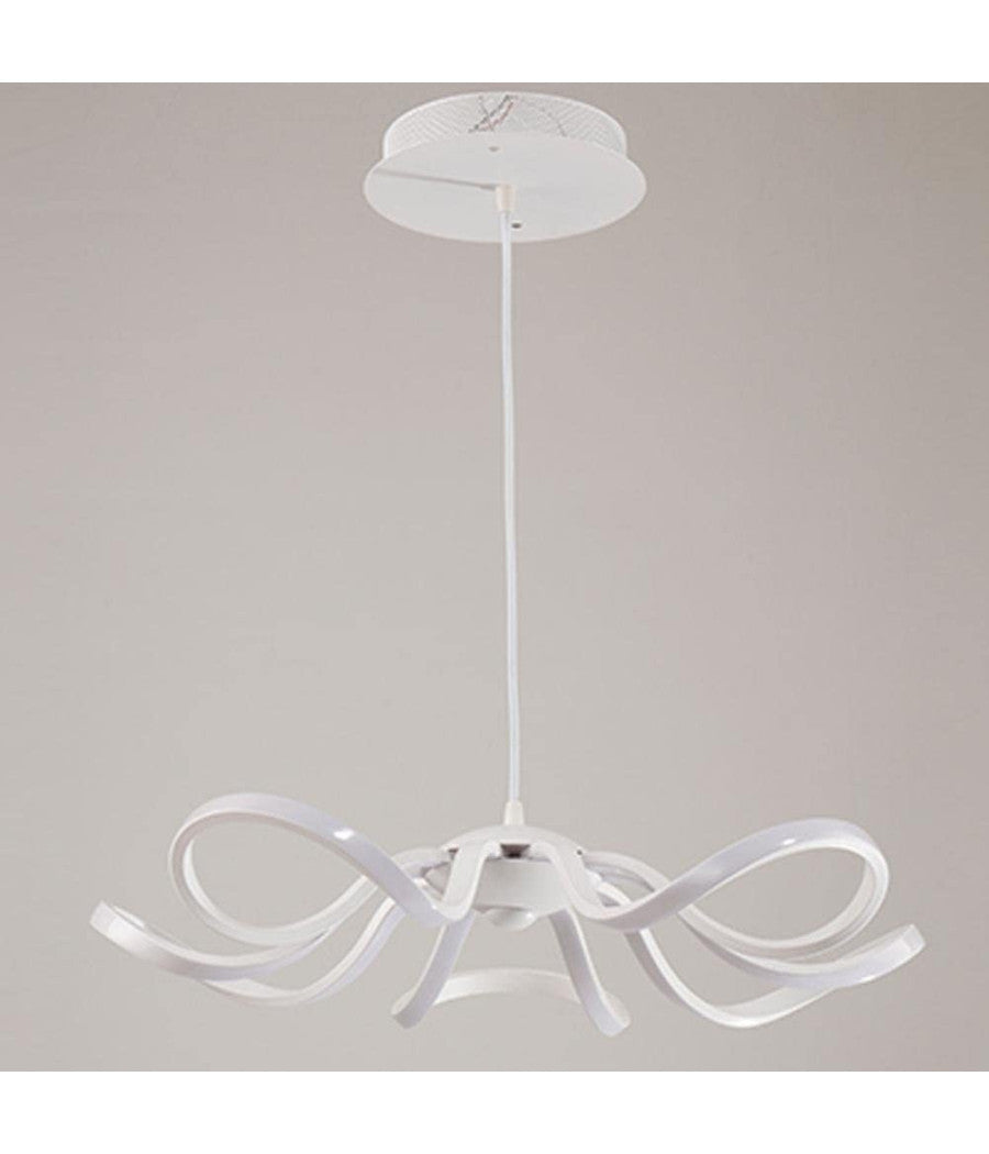 Lampadario Soffitto Led 45w Fiore Moderno Lampada Luce Fredda Calda Naturale B38         