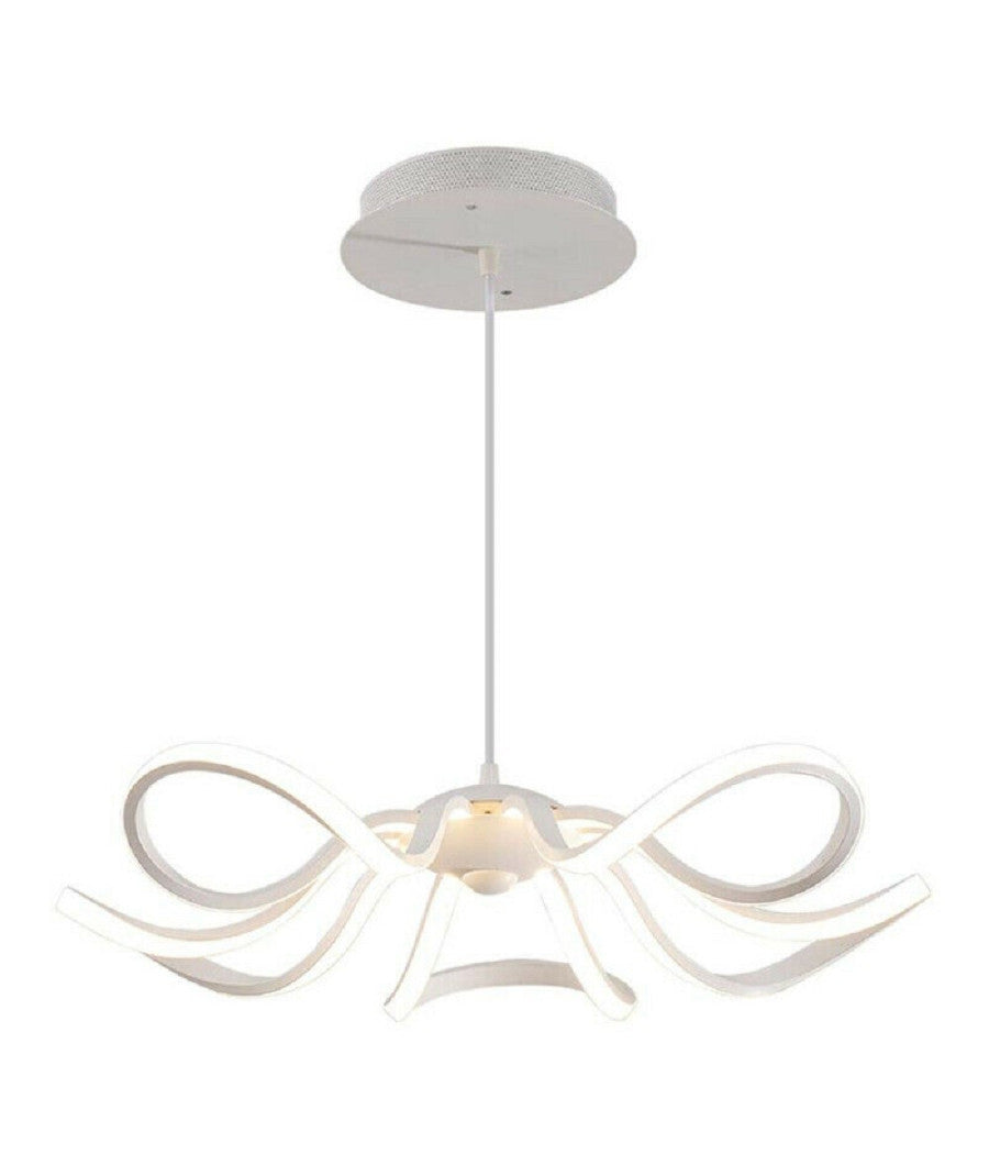 Lampadario Soffitto Led 45w Fiore Moderno Lampada Luce Fredda Calda Naturale B38         