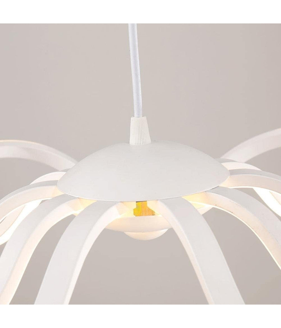 Lampadario Soffitto Led 45w Fiore Moderno Lampada Luce Fredda Calda Naturale B38         