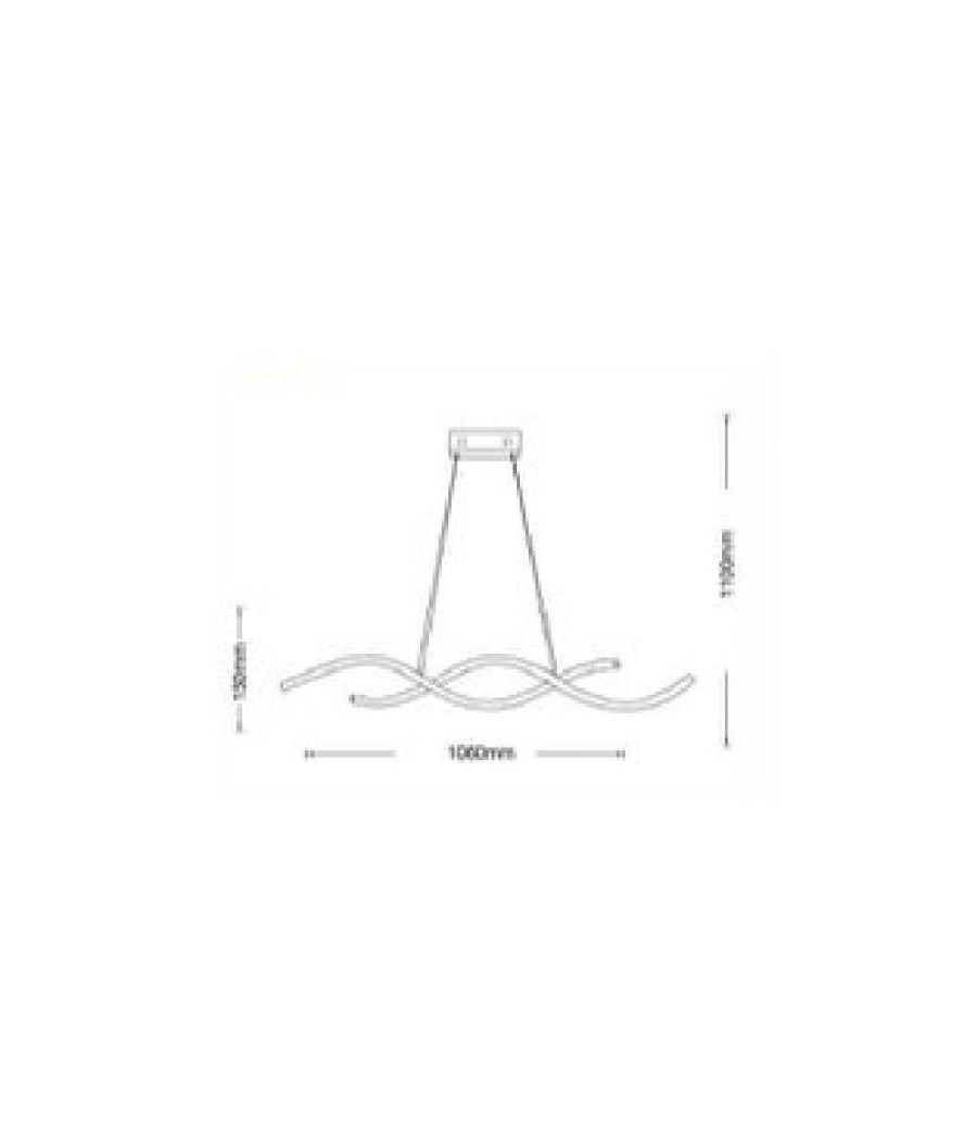 Lampadario Soffitto Led Onde Intrecciate Moderno 28w Luce 3000k 6500k 4000k B56b         