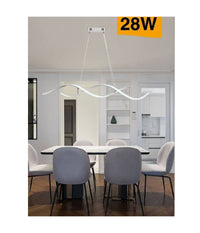 Lampadario Soffitto Led Onde Intrecciate Moderno 28w Luce 3000k 6500k 4000k B56b         