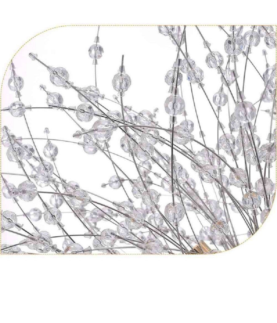 Lampadario Soffitto Plafoniera Oro Moderna Cristalli Fuochi D'artificio G9 Pn-13         