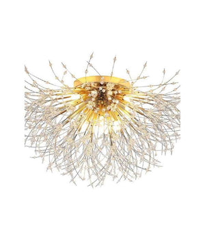 Lampadario Soffitto Plafoniera Oro Moderna Cristalli Fuochi D'artificio G9 Pn-13         