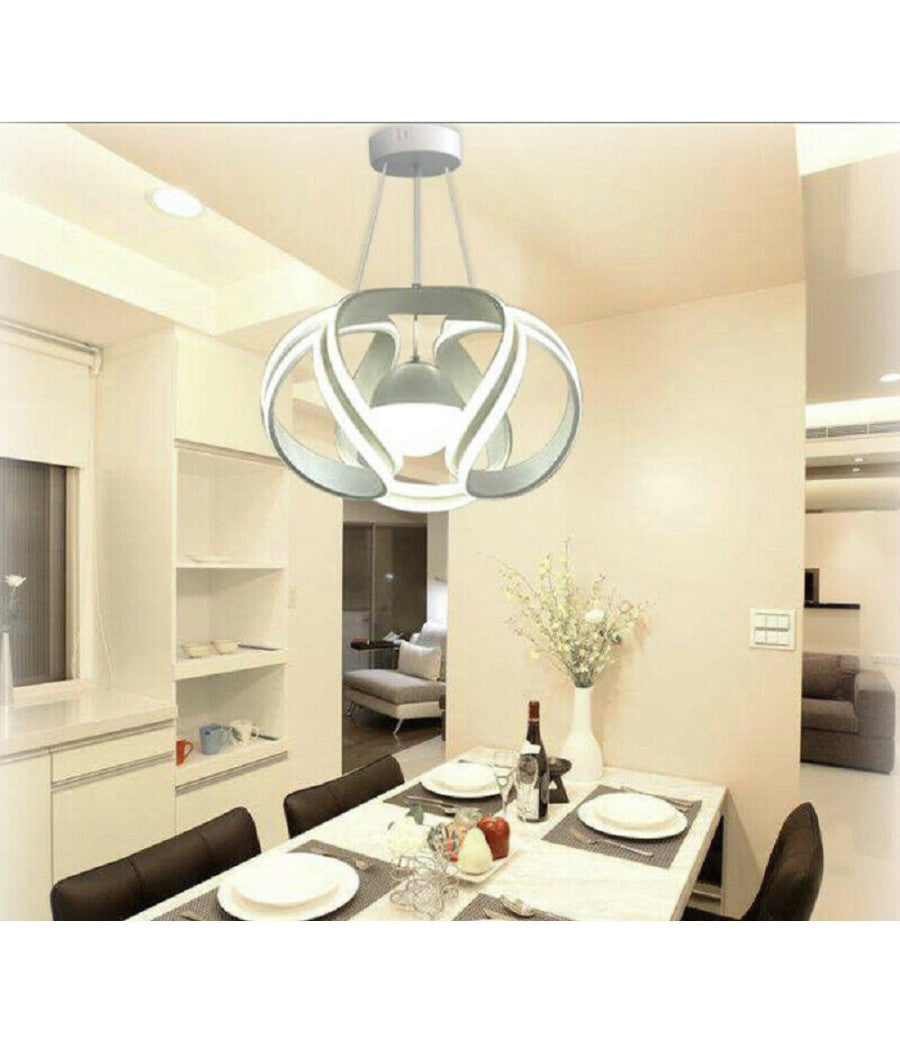 Lampadario Soffitto Sfera Moderno Led 78w Lampada Luce Calda Fredda Naturale B21         