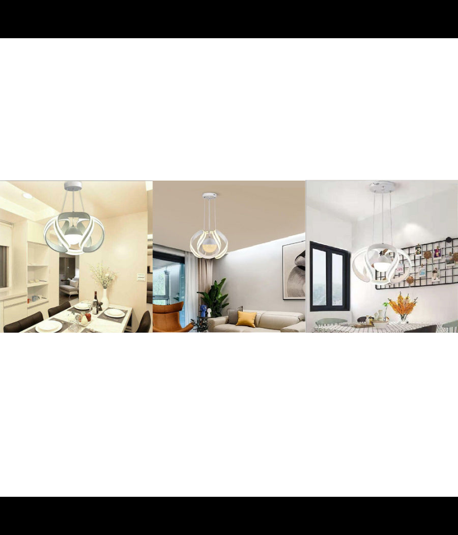 Lampadario Soffitto Sfera Moderno Led 78w Lampada Luce Calda Fredda Naturale B21         