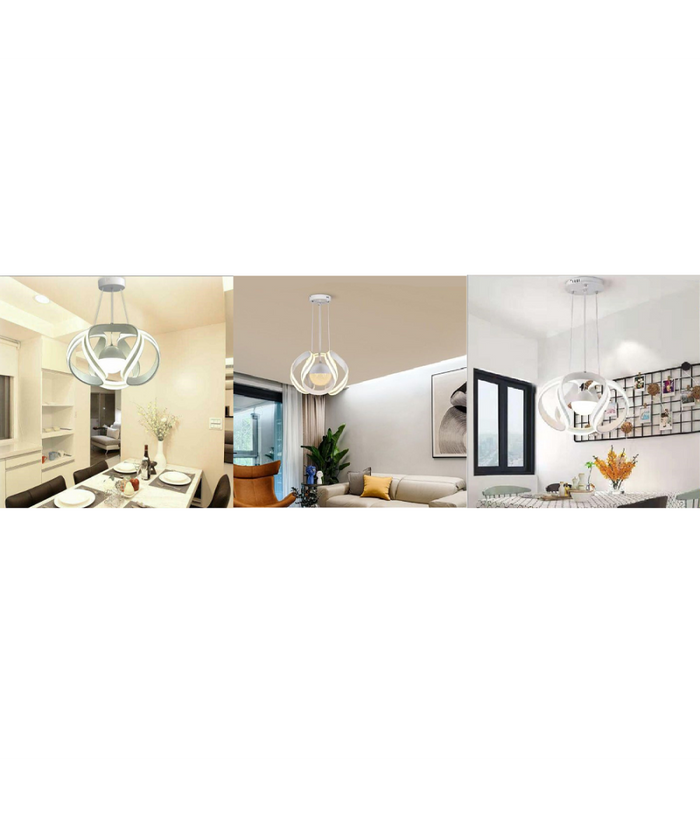 Lampadario Soffitto Sfera Moderno Led 78w Lampada Luce Calda Fredda Naturale B21         