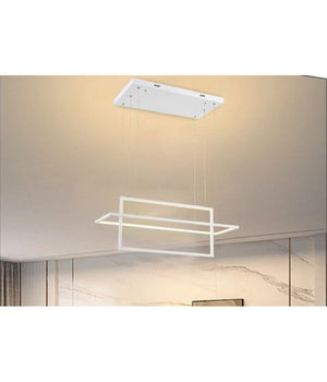 Lampadario Soffitto Sospensione 2 Rettangoli Moderno Lp-34b Luce 3000k 6500k 4000k         