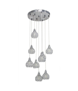 Lampadario Soffitto Sospensione Plafoniera Oro Argento Attacco G9 Luce 6500k B37  Argento       