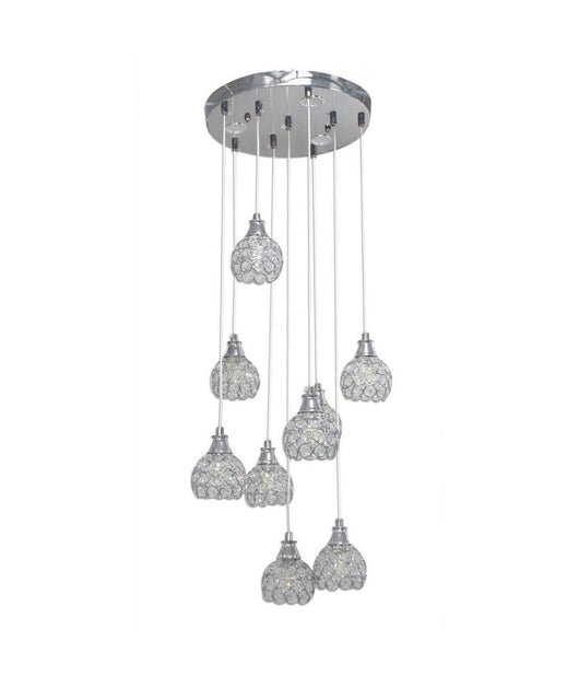 Lampadario Soffitto Sospensione Plafoniera Oro Argento Attacco G9 Luce 6500k B37  Argento       