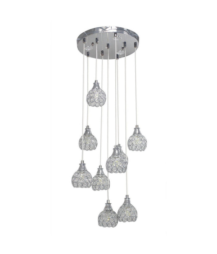 Lampadario Soffitto Sospensione Plafoniera Oro Argento Attacco G9 Luce 6500k B37  Argento       