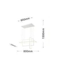 Lampadario Sospensione 3 Rettangoli Moderna Luce 4000k 3000k 6500k Bianca Lp-35         