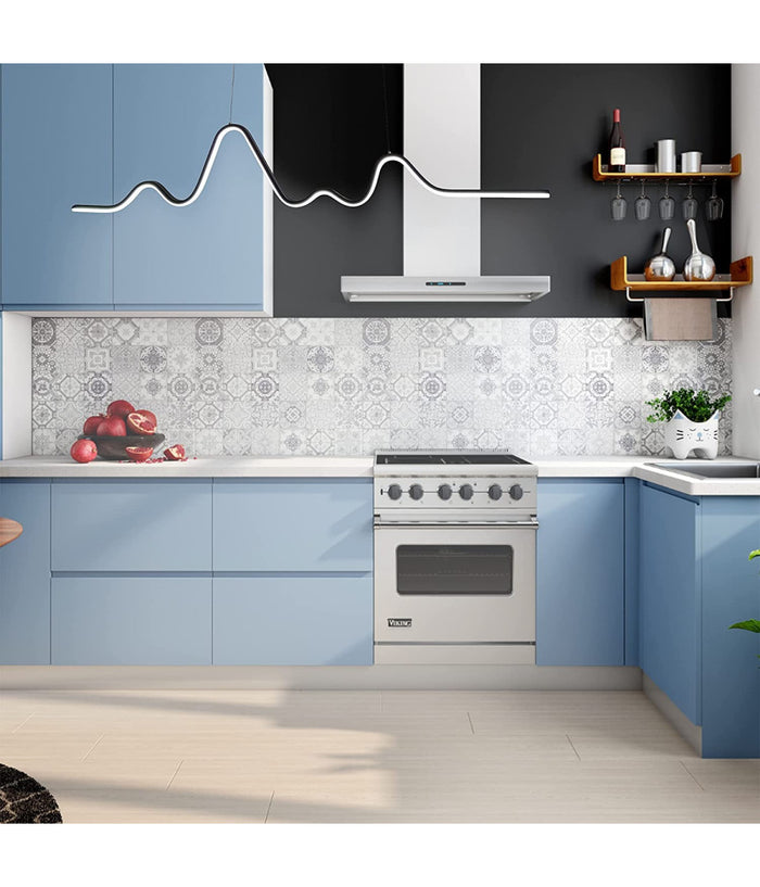 Lampadario Sospensione Led 25w Moderno Onda Sfalsata Luce 4000k 6500k 3000k B73n         