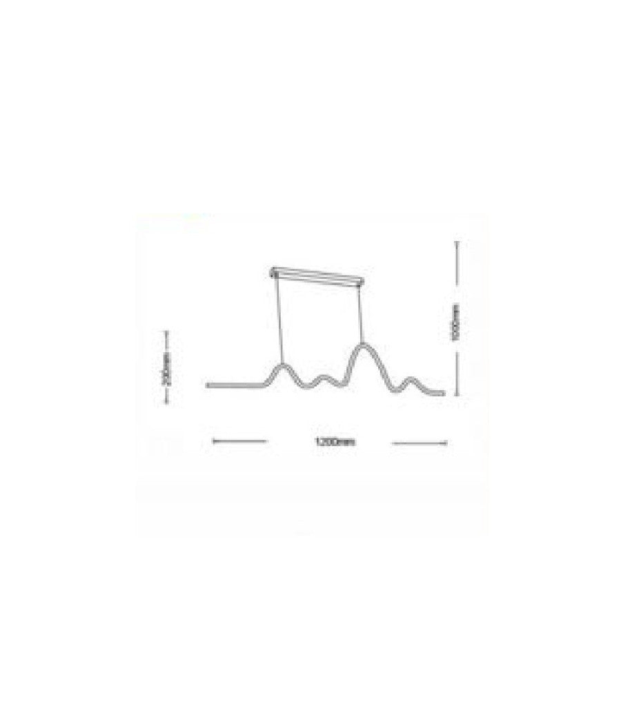 Lampadario Sospensione Led Moderno Onda Sfalsata 25w Luce 6500k 3000k 4000k B73b         