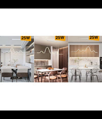 Lampadario Sospensione Led Moderno Onda Sfalsata 25w Luce 6500k 3000k 4000k B73b         