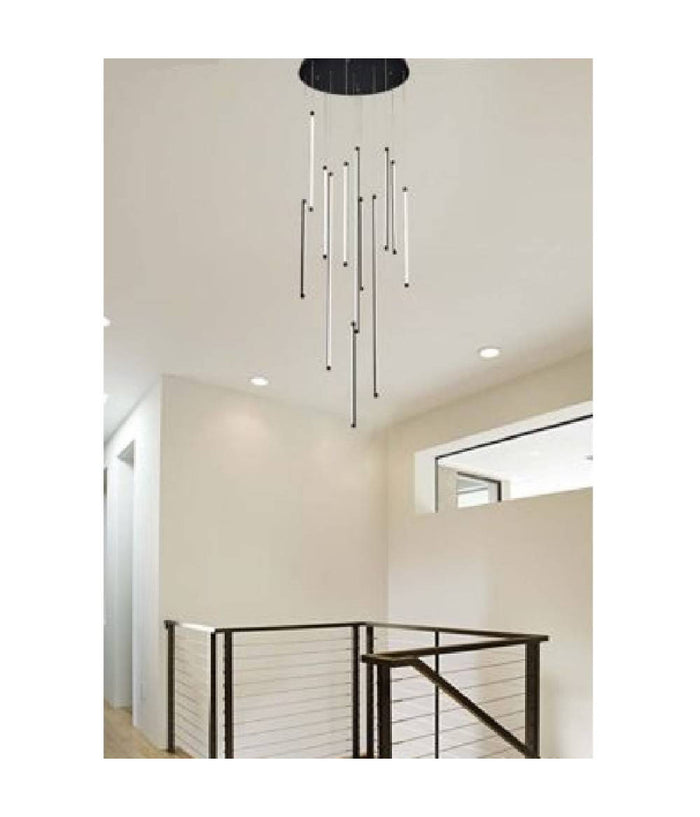 Lampadario Sospeso 105 W Moderno Pendenti Led Nero Luce 4000k 6500k 3000k Lp-45n         