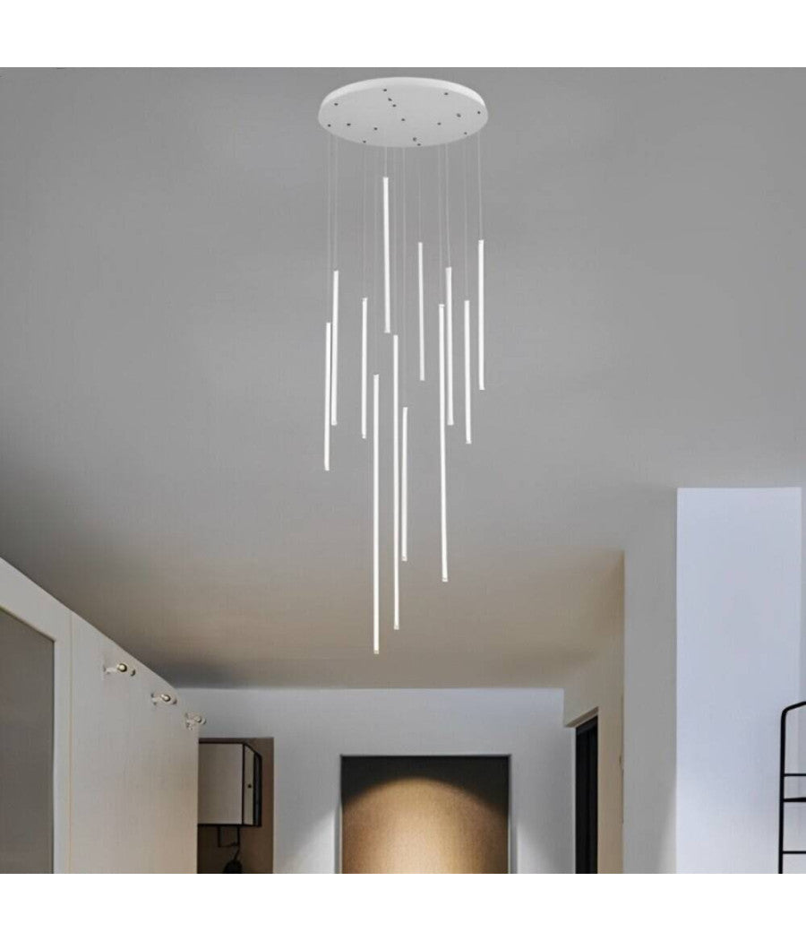 Lampadario Sospeso 105w Moderno Pendenti Led Bianco Luce 6500k 4000k 3000k Lp-45b  -bianco Caldo      -