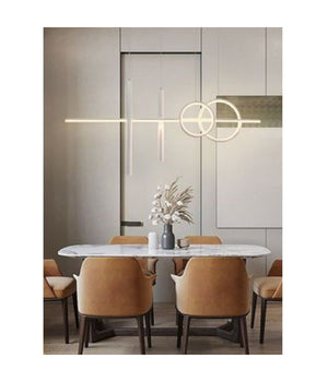 Lampadario Sospeso Con Anelli Punto Luce Cilindri Luce 6500k 4000k 3000k Lp-42b         