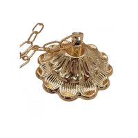 Trade Shop - Lampadario Sospeso Cubo Cristalli Lampada Luce Attacco E27 Oro Quadrato 32309 -