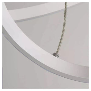 Trade Shop - Lampadario Sospeso Led 120w 4 Cerchi Pendente Rotondo Anelli Bianco Luce 6500k 50316         