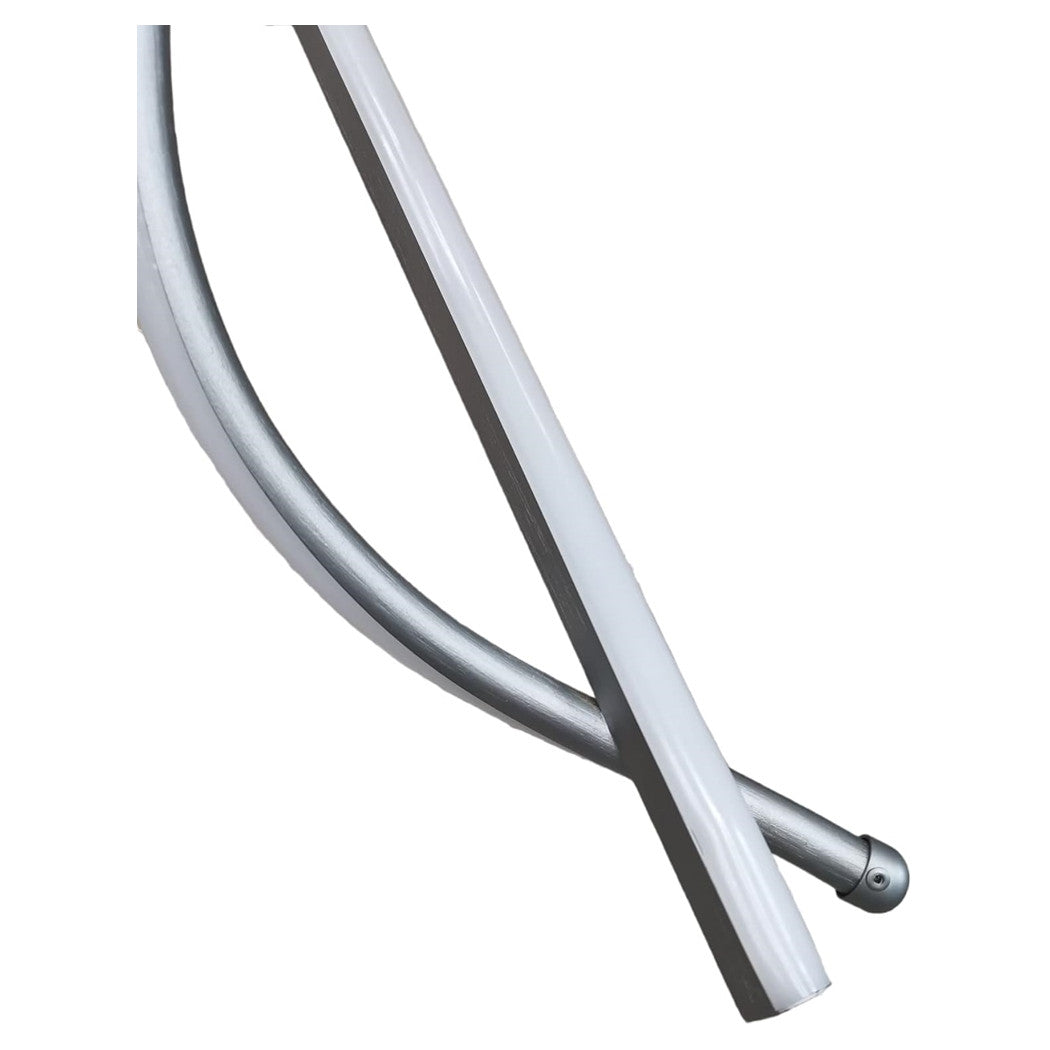 Trade Shop - Lampadario Sospeso Led 65w Argento Spirale Ondulato Vortice Orizzontale Luce 3000k-6500k 01165         