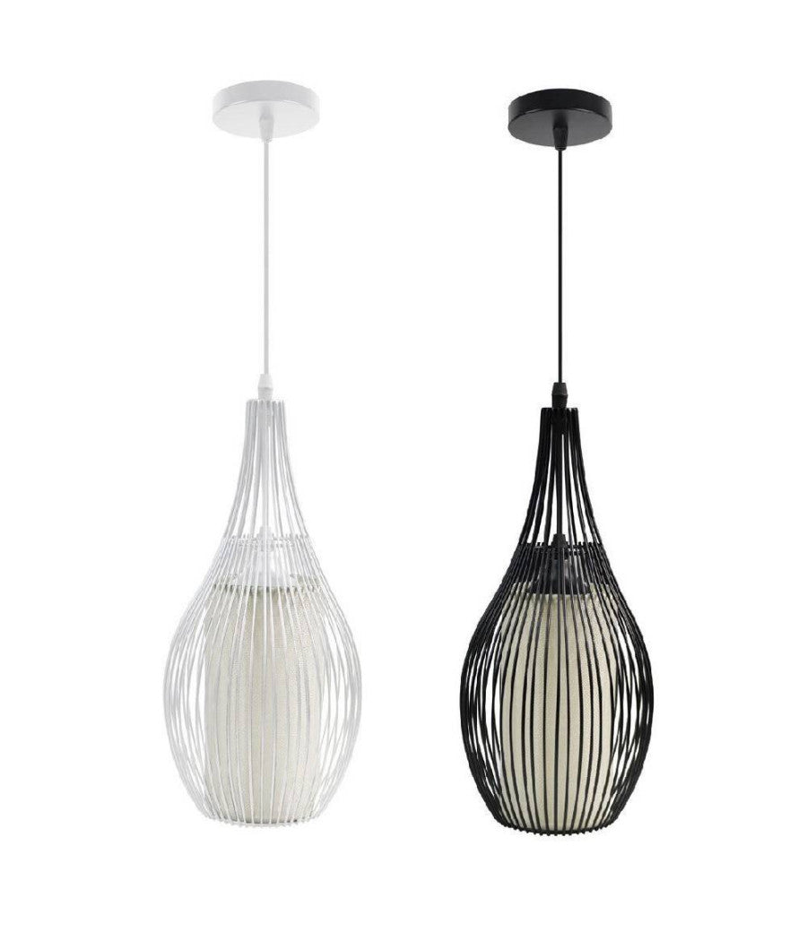 Lampadario Sospeso Ovale Pendente A Sospensione Moderno E27 Plafoniera B19         