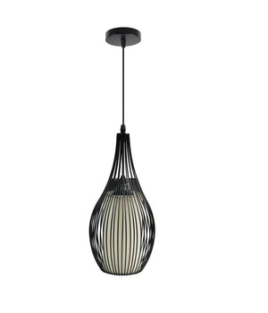 Lampadario Sospeso Ovale Pendente A Sospensione Moderno E27 Plafoniera B19  Nero       