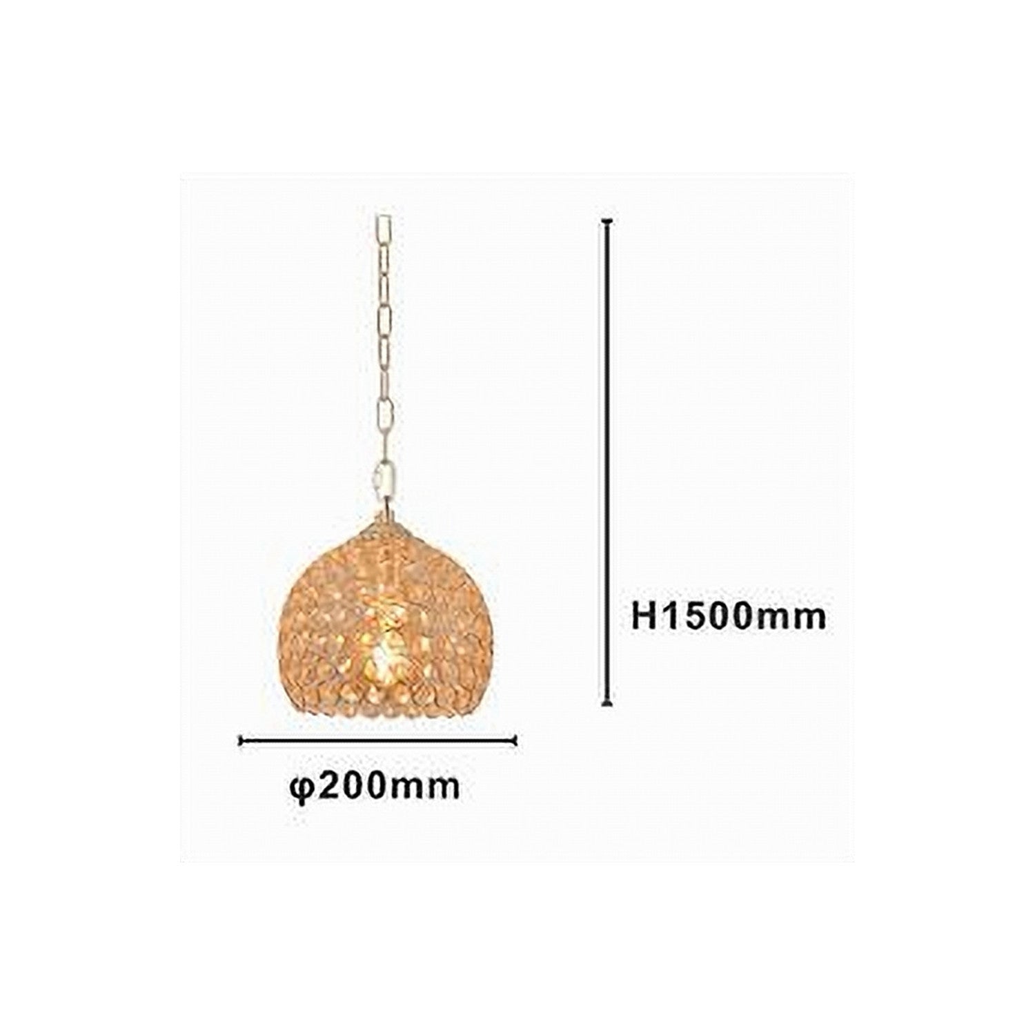 Trade Shop - Lampadario Sospeso Tondo Cupola Lampada Mezza Sfera Cristalli Luce E27 Oro 32354 -