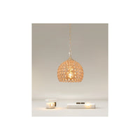 Trade Shop - Lampadario Sospeso Tondo Cupola Lampada Mezza Sfera Cristalli Luce E27 Oro 32354 -