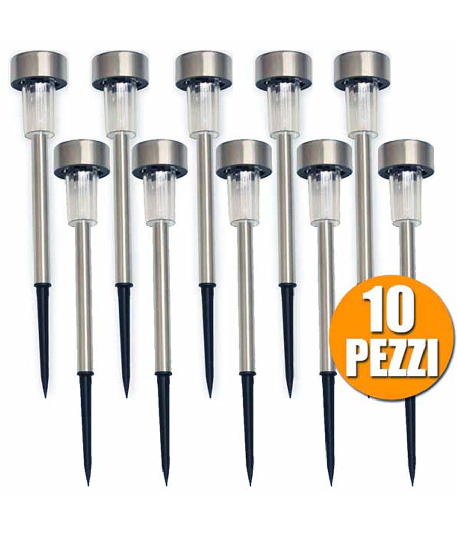 Lampade Da Giardino Con Ricarica Solare Paletti Solari A Led Luce Bianca Fredda         