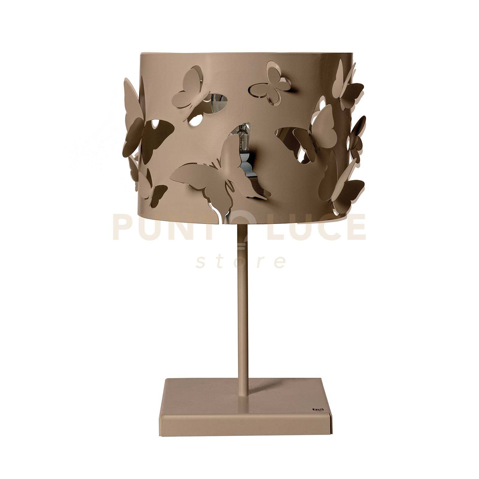 lampade da tavolo moderna farfallosa Beige in Ferro 20x20x37,2Hcm