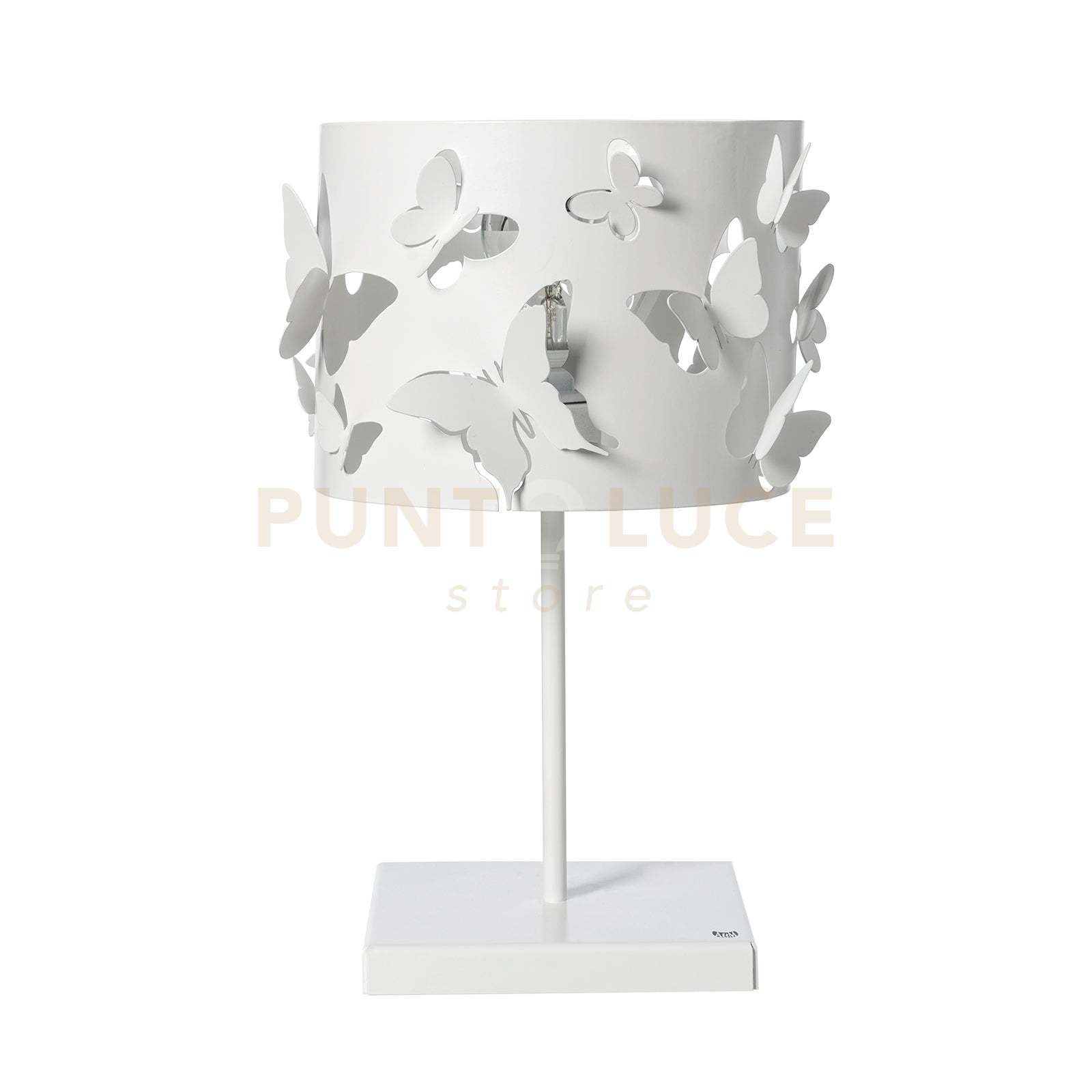 lampade da tavolo moderna farfallosa Bianco marmo in Ferro 20x20x37,2Hcm