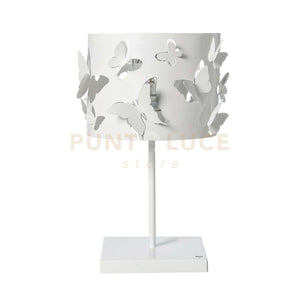 lampade da tavolo moderna farfallosa Bianco marmo in Ferro 20x20x37,2Hcm