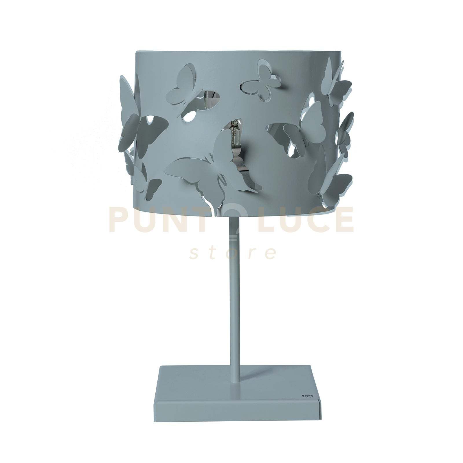 lampade da tavolo moderna farfallosa Verde Marino in Ferro 20x20x37,2Hcm